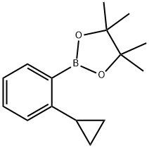 2-(2-环丙基苯基)-4,4,5,5-四甲基-1,3,2-二氧杂硼烷, 1362243-53-5, 结构式