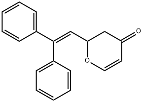 2-(2,2-Diphenylvinyl)-2H-pyran-4(3H)-one Struktur