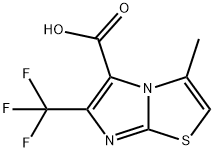 3-Methyl-6-(trifluoromethyl)imidazo[2,1-b]thiazole-5-carboxylic acid Struktur