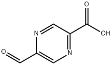 5-formylpyrazine-2-carboxylic acid Struktur