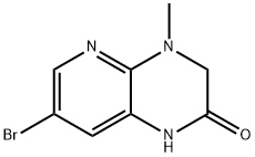 4-甲基-7-溴-3,4-二氢吡啶并[2,3-B]吡嗪-2(1H)-酮, 1368794-39-1, 结构式