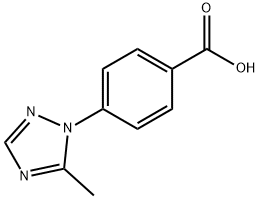 4-(5-メチル-1H-1,2,4-トリアゾール-1-イル)安息香酸 化学構造式
