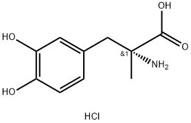 (R)-2-amino-3-(3,4-dihydroxyphenyl)-2-methylpropanoic acid Struktur
