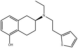(S)-5,6,7,8-tetrahydro-6-[ethyl[2-(2-thienyl)ethyl]amino]-1-naphthol 结构式