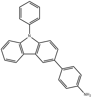 4-(9-Phenyl-9H-carbazol-3-yl)-phenylamine Struktur