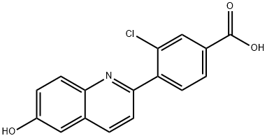 3-chloro-4-(6-hydroxyquinolin-2-yl)benzoic acid Structure