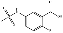2-Fluoro-5-[(methylsulfonyl)amino]-benzoicacid Structure