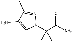 2-(4-amino-3-methyl-1H-pyrazol-1-yl)-2-methylpropanamide Structure