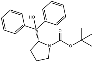 1-Pyrrolidinecarboxylic acid, 2-(hydroxydiphenylmethyl)-,1,1-dimethylethyl ester, (2R)-
, 137496-68-5, 结构式