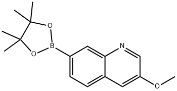 3-Methoxy-7-(4,4,5,5-tetramethyl-1,3,2-dioxaborolan-2-yl)quinoline Struktur
