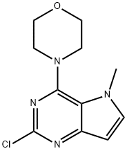 4-(2-Chloro-5-methyl-5H-pyrrolo[3,2-d]pyrimidin-4-yl)morpholine,1375301-63-5,结构式