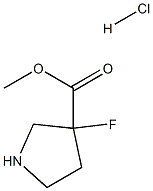 Methyl 3-Fluoropyrrolidine-3-Carboxylate Hydrochloride, 1375473-59-8, 结构式
