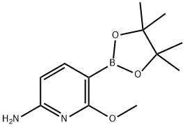 6-methoxy-5-(4,4,5,5-tetramethyl-1,3,2-dioxaborolan-2-yl)pyridin-2-amine Structure