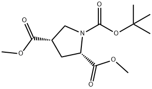 (2S,4S)-1-(叔丁氧羰基)-4-(甲氧基甲基)-吡咯烷-2-羧酸, 1378388-30-7, 结构式