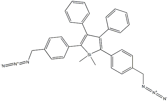 2,5-Bis[4-(azidomethyl)phenyl]-1,1-dimethyl-3,4-diphenyl-1H-silole Structure