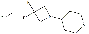 Piperidine, 4-(3,3-difluoro-1-azetidinyl)-, hydrochloride Structure