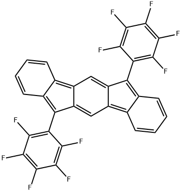 6,12-Bis(2,3,4,5,6-pentafluorophenyl)indeno[1,2-b]fluorene 95% Structure