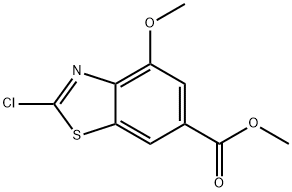 2-氯-4-甲氧基苯并[D]噻唑-6-甲酸甲酯 结构式