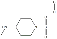 N-Methyl-1-(methylsulfonyl)piperidin-4-amine hydrochloride 结构式