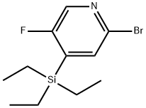 2-bromo-5-fluoro-4-(triethylsilyl)pyridine Structure