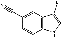 3-bromo-1H-indole-5-carbonitrile, 1388031-98-8, 结构式