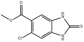 Methyl 6-chloro-2-mercapto-1H-benzo[d]imidazole-5-carboxylate Structure