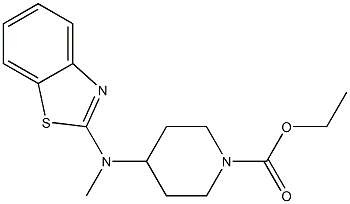 乙基 4-(苯并[D]噻唑-2-基(甲基)氨基)哌啶-1-甲酸基酯, 139051-64-2, 结构式