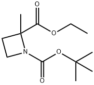 1-tert-butyl 2-ethyl 2-methylazetidine-1,2-dicarboxylate Structure