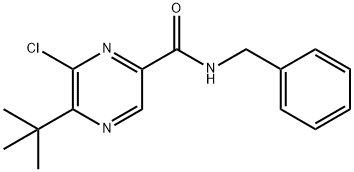 N-Benzyl-5-(tert-butyl)-6-chloropyrazine-2-carboxamide Struktur
