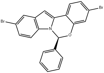 (S)-3,10-dibromo-6-phenyl-6H-benzo[5,6][1,3]oxazino[3,4-a]indole Structure