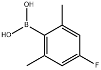 2,6-Dimethyl-4-fluorophenylboronic acid 化学構造式