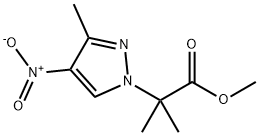 methyl 2-methyl-2-(3-methyl-4-nitro-1H-pyrazol-1-yl)propanoate Struktur