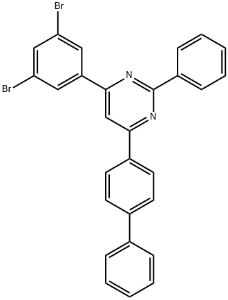 Pyrimidine, 4-[1,1'-biphenyl]-4-yl-6-(3,5-dibromophenyl)-2-phenyl-|4-(4-联苯)-6-(3,5-二溴苯基)-2-苯基嘧啶