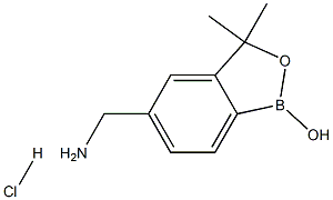 5-(氨基甲基)-3,3-二甲基苯并[C][1,2]氧杂硼杂环戊烷-1(3H)-醇盐酸盐,1393477-38-7,结构式
