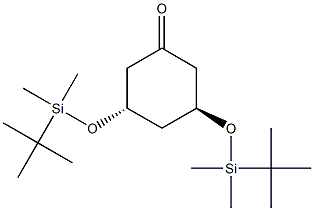 (3S,5S)-3,5-双(叔丁基甲基甲硅烷氧基)环己酮 结构式