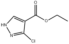 3-クロロ-1H-ピラゾール-4-カルボン酸エチル 化学構造式