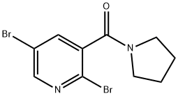 2,5-Dibromo-3-(pyrrolidinocarbonyl)pyridine Struktur