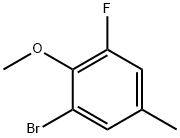 1-Bromo-3-fluoro-2-methoxy-5-methylbenzene Struktur