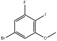 5-溴-3-氟-2-碘苯甲醚, 1394291-47-4, 结构式