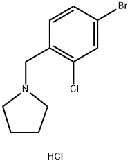 1-(4-溴-2-氯苄基)吡咯烷盐酸盐, 1394291-56-5, 结构式