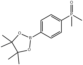 二甲基(4-(4,4,5,5-四甲基-1,3,2-二氧杂硼杂环戊烷-2-基)苯基)氧化膦 结构式