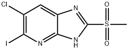 6-chloro-5-iodo-2-(methylsulfonyl)-1H-imidazo[4,5-b]pyridine Structure
