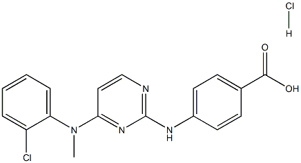 4-((4-((2-Chlorophenyl)(methyl)amino)pyrimidin-2-yl)amino)benzoic acid hydrochloride Struktur