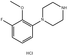 1-(3-fluoro-2-methoxyphenyl)piperazine hydrochloride Struktur