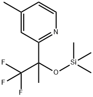 4-methyl-2-(2,2,2-trifluoro-1-methyl-1-trimethylsilanyloxy-ethyl)pyridine Structure