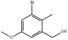 (3-BROMO-5-METHOXY-2-METHYL-PHENYL)-METHANOL Structure