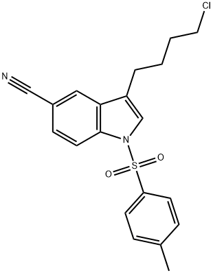 3-(4-chlorobutyl)-1-tosyl-1H-indole-5-carbonitrile Struktur
