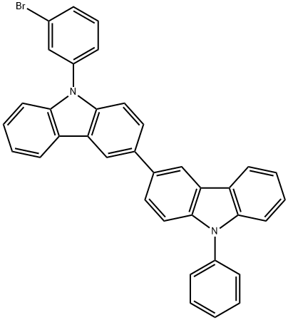 9-(3-bromophenyl)-9'-phenyl-9H,9'H-3,3'-bicarbazole Struktur