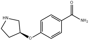 (S)-4-(pyrrolidin-3-yloxy)benzamide 化学構造式