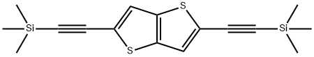 2,5-二[(三甲基硅烷基)乙炔基]噻吩并[3,2-B]噻吩 结构式